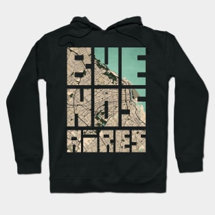 Buenos Aires, Argentina City Map Typography - Vintage Hoodie